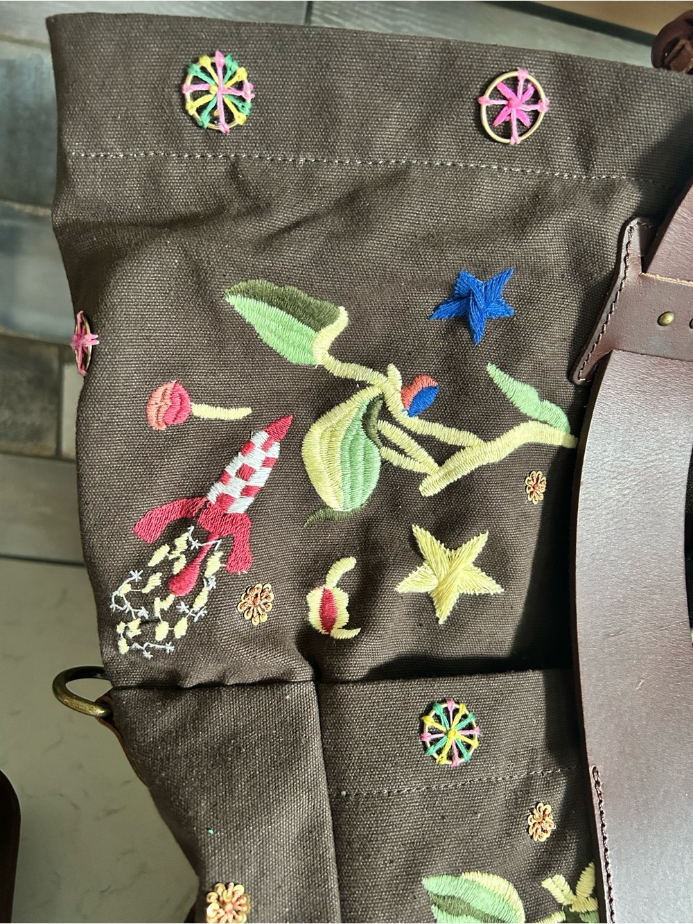 NWT We The Free x The Falls Long Weekend Bag in Olive - Picture 12 of 16